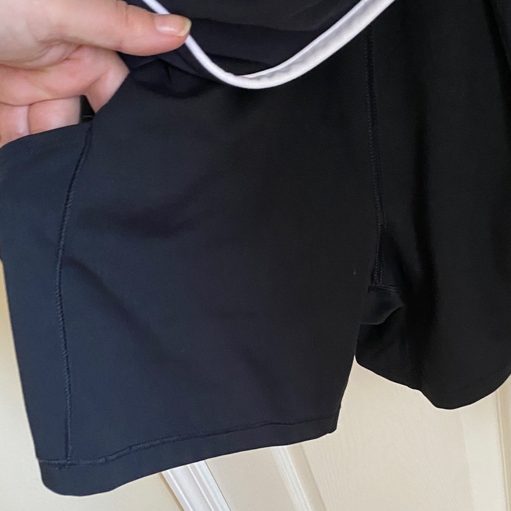 Xhilaration Black and White Athletic Dress with Shorts - Picture 3 of 7
